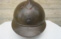 Bell'elmetto francese mod 15 di prima guerra riutilizzato inizio ww2 n.1940