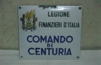 Rarissima insegna metallica della REGIA GUARDIA DI FINANZA    Comando di Centuria n,1