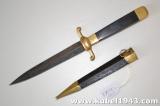 Spettacolare stiletto fascista con monogramma e scritta DUX (Moschettieri del duce?) cod DUX 2