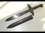 Rarissimo pugnale fascista per i mutilati ed invalidi di guerra versione prodotta dalla zecca con matricola cod mutzec