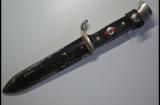 Splendido coltello nazista della gioventu' hitleriana con motto di Anton WINGEN cod