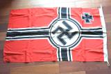  rarissima bandiera tedesca ww2 da combattimento kriegsflagge misura  80x135 cm la piu ricercata cod flaw