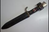 Raro coltello tedesco ww2 della gioventu' hitleriana transizionale con motto prod Anton Wingen cod RZM 7/51