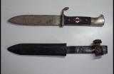 Raro coltello tedesco ww2 della gioventu' hitleriana transizionale con motto prod Anton Wingen cod RZM 7/51