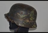 Raro elmetto tedesco ww2  mod 35 DD della luftwaffe  camo a due colori  lw2paint