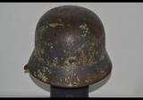 Raro elmetto tedesco ww2  mod 35 DD della luftwaffe  camo a due colori  lw2paint