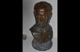 Raro grande busto in bronzo del duce Benito Mussolini  misura cm 64 x cm 35 firmato Mario Nelli  cod NEL1