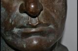 Raro grande busto in bronzo del duce Benito Mussolini  misura cm 64 x cm 35 firmato Mario Nelli  cod NEL1