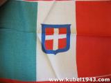 Splendido foulard bellico ww2 con effigi italo tedesche realizzato in seta n.1