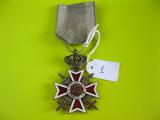 Order of the Crown of Romania, military, knight with crossed swords 