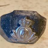 anello da ufficiale della Regia marina in buono stato realizzato in zama e argento cod argrm2