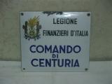 Rarissima insegna metallica della REGIA GUARDIA DI FINANZA    Comando di Centuria n,1