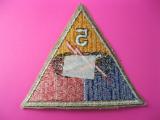 US ARMY PATCH 5th ARMORED DIVISION  NORMANDY ARDENNE EUROPE FRONT