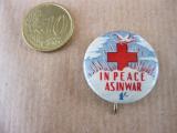 IN PEACE AS IN WAR COMMONWEALTH RED CROSS PIN