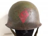 Rarissimo elmetto U.S.A ww2 della V divisione di fanteria “Red Devils” o “red diamond “ cod m1devil